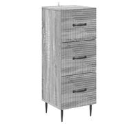 vidaXL Mobile con Cassetti Grigio Sonoma 33 x 34,5 x 89,5 cm, Mobile con cassetti vintage, unità di stoccaggio rettangolare per soggiorno, organizer alla moda, pratico arredamento