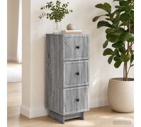 vidaXL Mobile con Cassetti Grigio Sonoma 33 x 34,5 x 90 cm