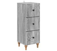 vidaXL Mobile con Cassetti Grigio Sonoma 33 x 34,5 x 90 cm, Ampio spazio di archiviazione per il soggiorno, mobiletto vintage, cassettiera rettangolare, design moderno, unità organizzativa verticale