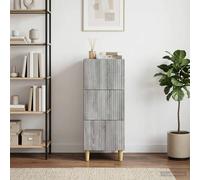 vidaXL Mobile con Cassetti Grigio Sonoma 33 x 34,5 x 90 cm