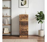vidaXL Mobile con Cassetti Legno antico 33 x 34,5 x 87 cm