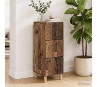 vidaXL Mobile con Cassetti Legno antico 33 x 34,5 x 90 cm, Mobiletto d'epoca per il soggiorno, con cassetti, ampio spazio di stoccaggio, organizer in legno per casa