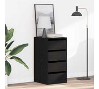 vidaXL Mobile con Cassetti Nero 40 x 41 x 76 cm Legno multistrato