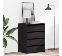vidaXL Mobile con Cassetti Nero 60 x 41 x 76 cm Legno multistrato