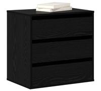 vidaXL Cassettiera Altro Rovere Nero 60 x 41 x 58 cm Legno Multistrato, Organizzatore Moderna per Camera, unità Storica Rettangolare per Abbigliamento, Cassetto Texturizzato, Design Funzionale