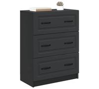 vidaXL Mobile con Cassetti Nero 66 x 34,5 x 87 cm Legno ingegnerizzato, Unità di stoccaggio vintage, mobiletto rettangolare, organizer multifunzionale per il soggiorno
