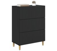 vidaXL Mobile con Cassetti Nero 66 x 34,5 x 90 cm Legno ingegnerizzato, Armadio Vintage, Design Rettangolare, Unità Funzionale in Legno, Organizer per la Vita, Spazio di Stoccaggio Ampio