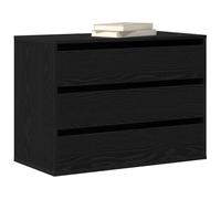 vidaXL Cassettiera angolare, nera, rovere 80 x 41 x 58 cm, materiale in legno