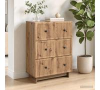 vidaXL Mobile con Cassetti Rovere Artigianale 66 x 34,5 x 90 cm, Mobiletto Vintage per Il Soggiorno, Armadietto con Cassetti, Organizzatore in Legno, Mobili Interni Compatti
