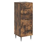 vidaXL Mobile con Cassetti Rovere Fumo 33 x 34,5 x 89,5 cm, Mobiletto con cassetti, unità di stoccaggio rettangolare, ampia organizzazione per il soggiorno, design vintage