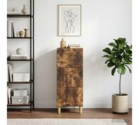 vidaXL Mobile con Cassetti Rovere Fumo 33 x 34,5 x 90 cm