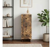 vidaXL Mobile con Cassetti Rovere Fumo 33 x 34,5 x 90 cm