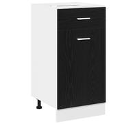 vidaXL Mobile con cassetti - Rovere nero, 40x46x81.5 cm, Realizzato in legno ingegnerizzato