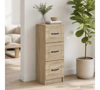 vidaXL Mobile con Cassetti Rovere Sonoma 33 x 34,5 x 87 cm