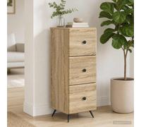 vidaXL Mobile con Cassetti Rovere Sonoma 33 x 34,5 x 90 cm