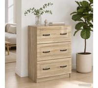 vidaXL Mobile con Cassetti Rovere Sonoma 66 x 34,5 x 87 cm