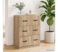 vidaXL Mobile con Cassetti Rovere Sonoma 66 x 34,5 x 87 cm