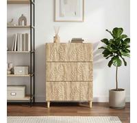 vidaXL Mobile con Cassetti Rovere Sonoma 66 x 34,5 x 90 cm, Armadio vintage, perfetto per il soggiorno, soluzione spaziosa, eclettico in arredamento moderno