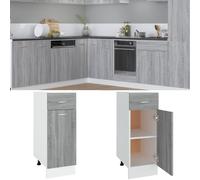 VIDAXL - Mobile con Cassetto Lyon Grigio Sonoma 30x46x81,5