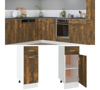 vidaXL Mobile con Cassetto “Lyon” Rovere Fumo 30x46x81,5 cm