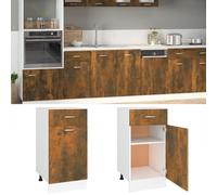 vidaXL Mobile con Cassetto “Lyon” Rovere Fumo 40x46x81,5 cm