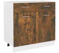 VIDAXL - Mobile con Cassetto Lyon Rovere Fumo 80x46x81,5 cm
