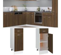 vidaXL Mobile con Cassetto “Lyon” Rovere Marrone 30x46x81,5