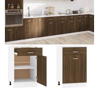 vidaXL Mobile con Cassetto “Lyon” Rovere Marrone 50x46x81,5