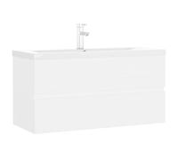 vidaXL Mobile con Lavabo Integrato Bianco in Legno Multistrato