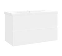 vidaXL Mobile con Lavabo Integrato Bianco in Legno Multistrato