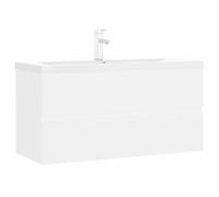 vidaXL Mobile con Lavabo Integrato Bianco in Legno Multistrato