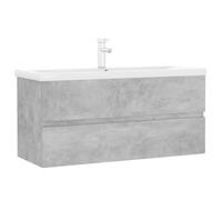 vidaXL Mobile con Lavabo Integrato Grigio Cemento in Legno Multistrato