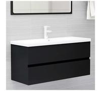 VIDAXL - Mobile con Lavabo Integrato Nero in Legno Multistrato