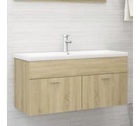 vidaXL Mobile con Lavabo Integrato Rovere Sonoma in Legno Multistrato
