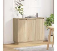 vidaXL Mobile con LED Quercia Sonoma 90x32x75 cm in legno ingegnerizzato
