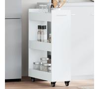 vidaXL Mobile con Ruote Bianco 60x22x79 cm in Legno Multistrato