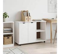 vidaXL Mobile con Ruote con ruota Bianco 100 x 39 x 65,5 cm
