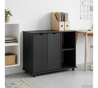 vidaXL Mobile con Ruote con ruota Grigio 100 x 39 x 65,5 cm
