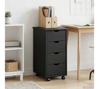 vidaXL Mobile con Ruote con ruota Grigio 34 x 39 x 65,5 cm