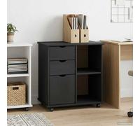 vidaXL Mobile con Ruote con ruota Grigio 63,5 x 39 x 65,5 cm