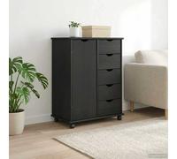 vidaXL Mobile con Ruote con ruota Grigio 63,5 x 39 x 79 cm