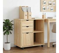vidaXL Mobile con Ruote con ruota Marrone 63,5 x 39 x 65,5 cm