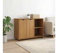 vidaXL Mobile con Ruote con ruota Marrone miele 100 x 39 x 65,5 cm