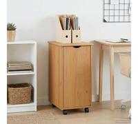 vidaXL Mobile con Ruote con ruota Marrone miele 34 x 39 x 65,5 cm