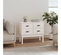 vidaXL Mobile Consolle Bianco 90x40x78 cm in Legno Massello di Pino