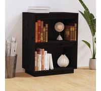 vidaXL Mobile Consolle Nero 60x34x75 cm in Legno Massello di Pino