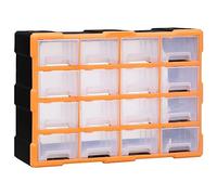 vidaXL Mobile Contenitore con 16 Cassetti Medi 52x16x37 cm