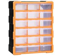 vidaXL Mobile Contenitore con 18 Cassetti Medi 38x16x47 cm