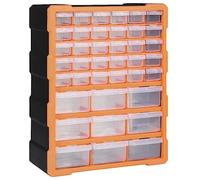 vidaXL Mobile Contenitore con 39 Cassetti Organizer Cassettiera Portaminuterie Box Officina Scomparti Scaffale Organizer Scatole Multiuso