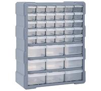 vidaXL Mobile Contenitore con 39 Cassetti Organizer Portaminuterie Cassettiera Scaffale Organizer Scatole Multiuso Box Officina Scomparti